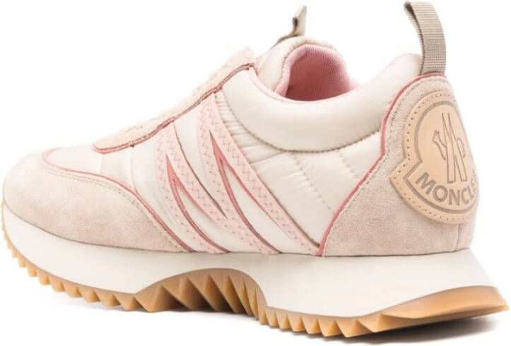 Moncler Sneakers met leren afwerking Pink Dames