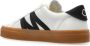 Moncler Witte Leren Sneakers Beige Heren - Thumbnail 5