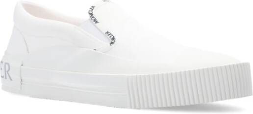 Moncler Witte Slip-On Trainers met Tri Design Wit Dames