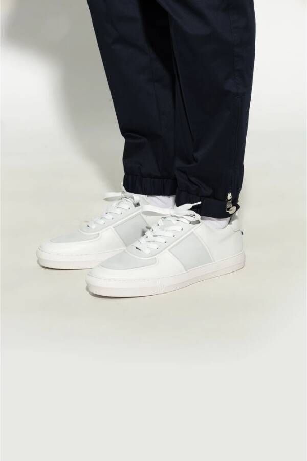 Moncler Witte sneakers met logo-patch Wit Heren