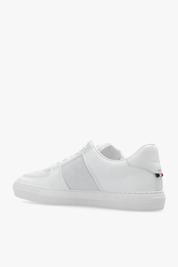 Moncler Witte sneakers met logo-patch Wit Heren