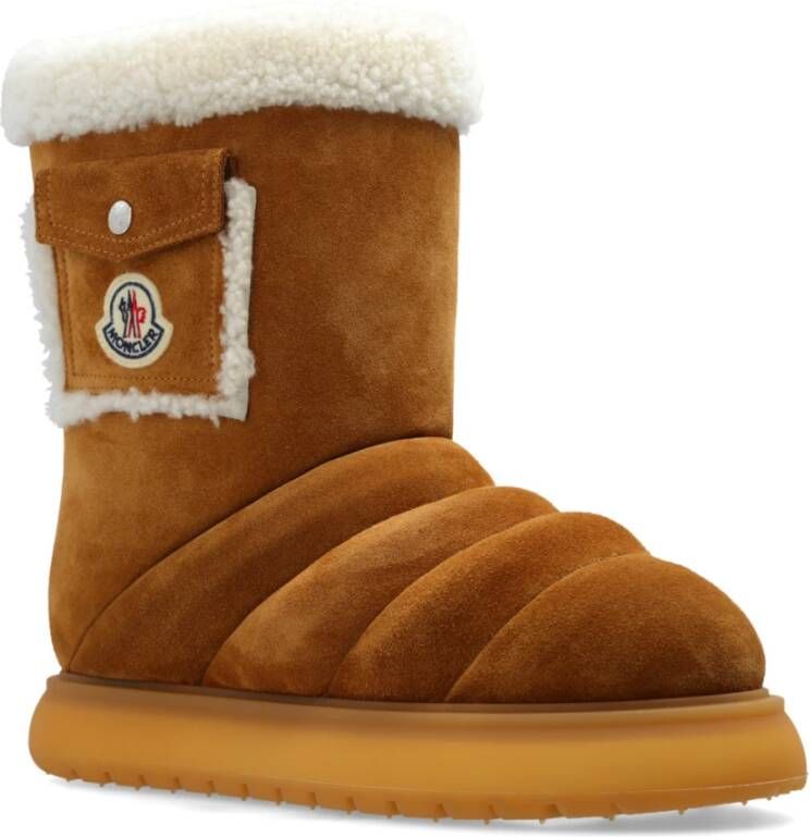 Moncler Sneeuwlaarzen Gaia Pocket Mid Brown Dames