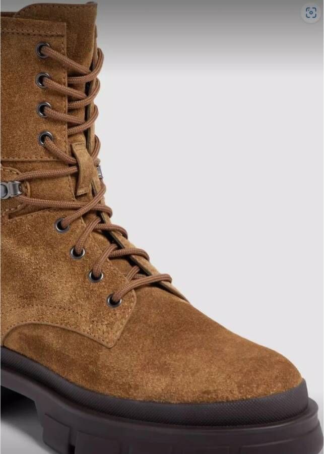 Moncler Suède Veterschoenen Brown Dames