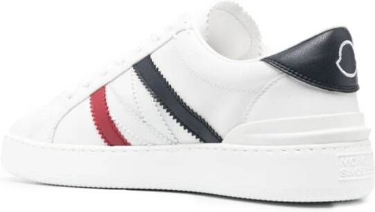 Moncler Witte Leren Lage Sneakers White Dames