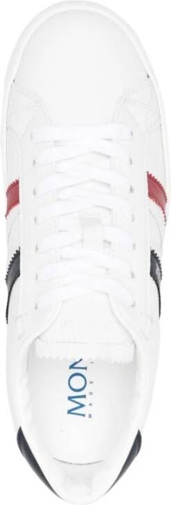 Moncler Witte Leren Lage Sneakers White Dames