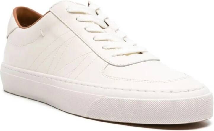 Moncler Witte Leren Lage Sneakers White Heren