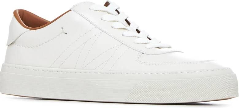 Moncler Witte Leren Lage Sneakers White Heren