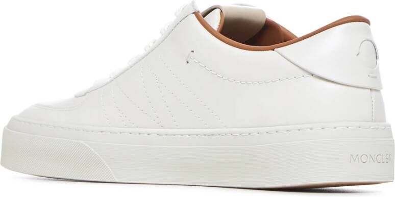 Moncler Witte Leren Lage Sneakers White Heren