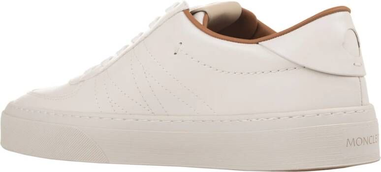 Moncler Witte Leren Lage Sneakers White Heren