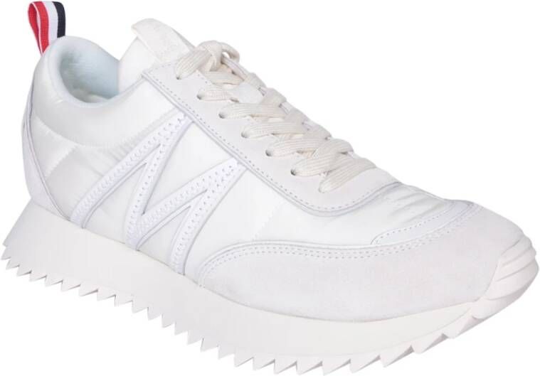 Moncler Witte Leren Sneakers met Robuuste Zool White Heren