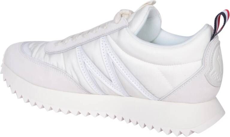 Moncler Witte Leren Sneakers met Robuuste Zool White Heren