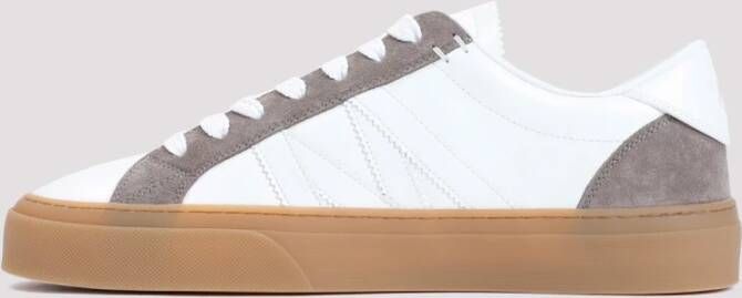 Moncler Witte Leren Sneakers Stijlvol Model White Heren