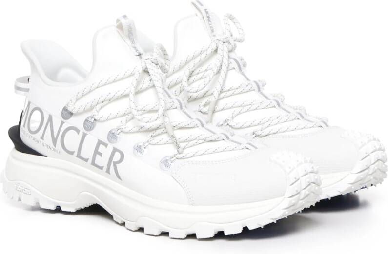 Moncler Witte Sneakers met Inkeping Zool White Heren