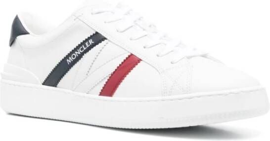 Moncler Witte Sneakers met Logo Print White Heren