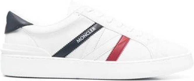 Moncler Witte Sneakers met Logo Print White Heren