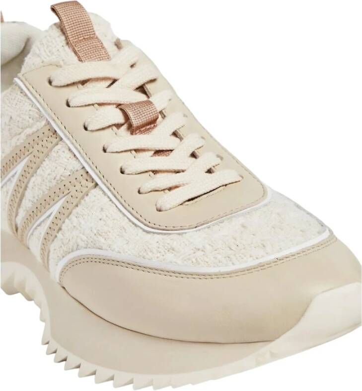 Moncler Witte Stadstrainer Bouclé Leer White Heren