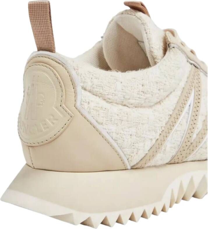 Moncler Witte Stadstrainer Bouclé Leer White Heren