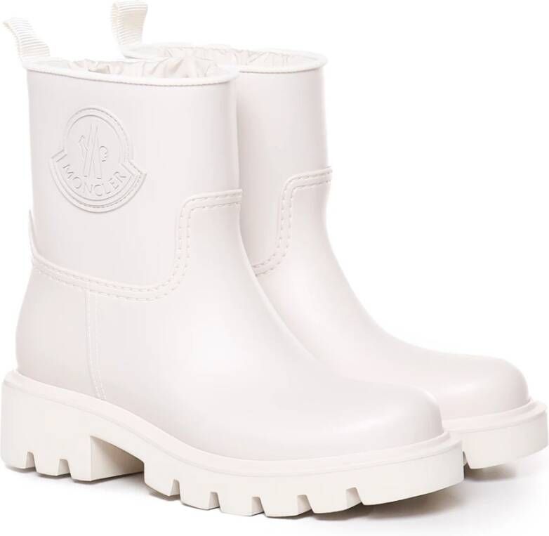 Moncler Witte Waterdichte Laarzen met Trekkoordsluiting White Dames