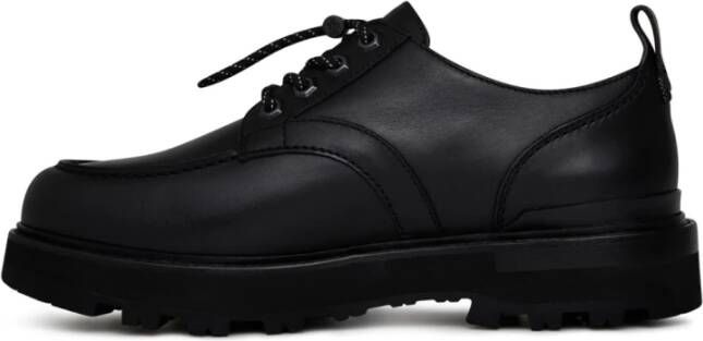 Moncler Zwarte Derby Schoenen met Logo Black Heren