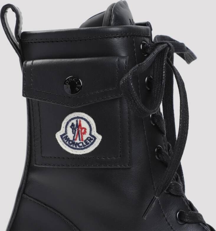 Moncler Zwarte Enkellaarsjes met Zak Black Dames