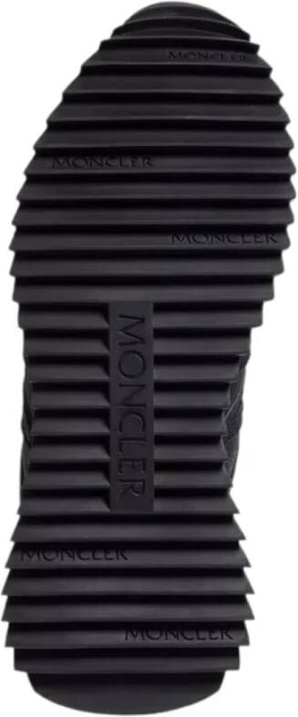 Moncler Zwarte Nylon & Suède Stadstrainer Black Heren