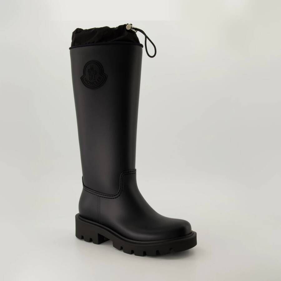 Moncler Zwarte regenlaarzen Kickstream Black Dames