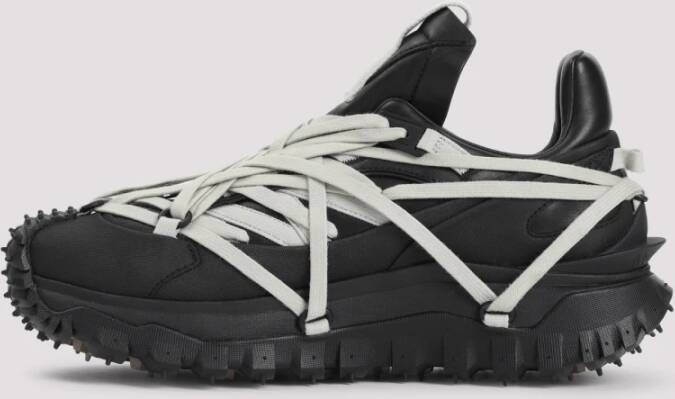 Moncler Zwarte Trailgrip Megalace Sneakers Black Heren