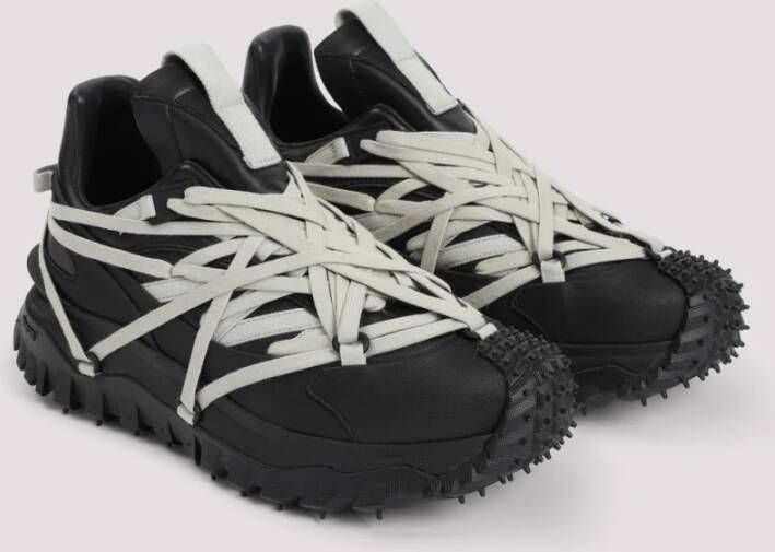 Moncler Zwarte Trailgrip Megalace Sneakers Black Heren