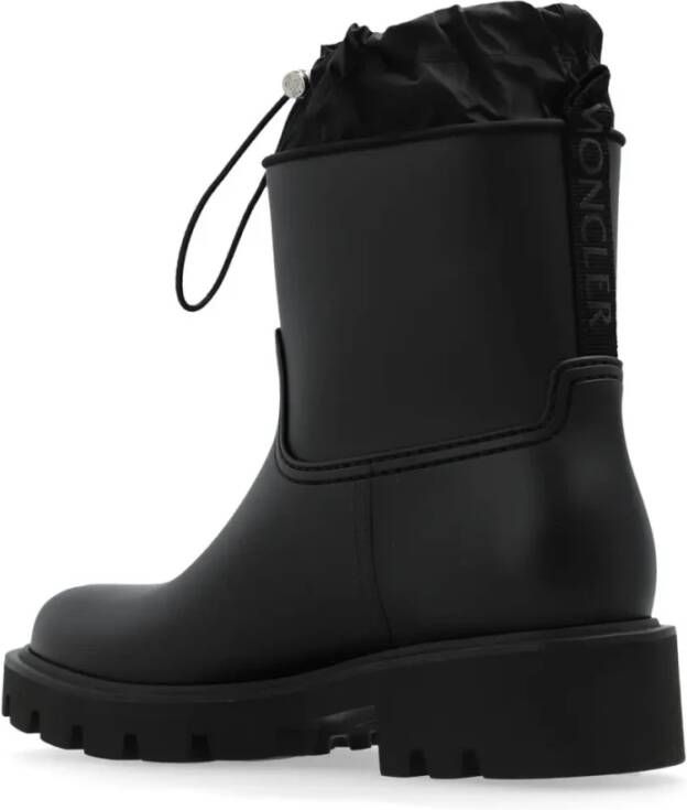 Moncler Zwarte Waterdichte Kicktream Regen Enkellaarzen Black Dames