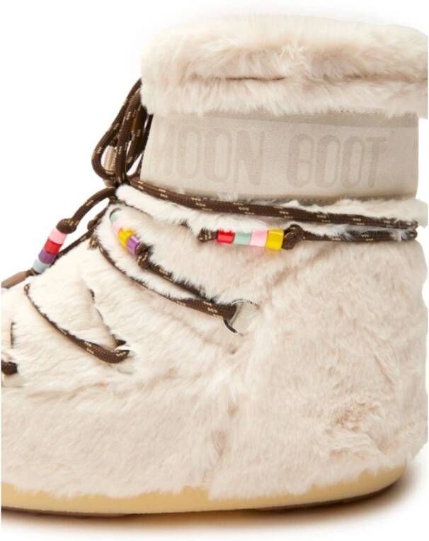 moon boot Beige Faux-Fur Sneeuwlaarzen Beige Dames