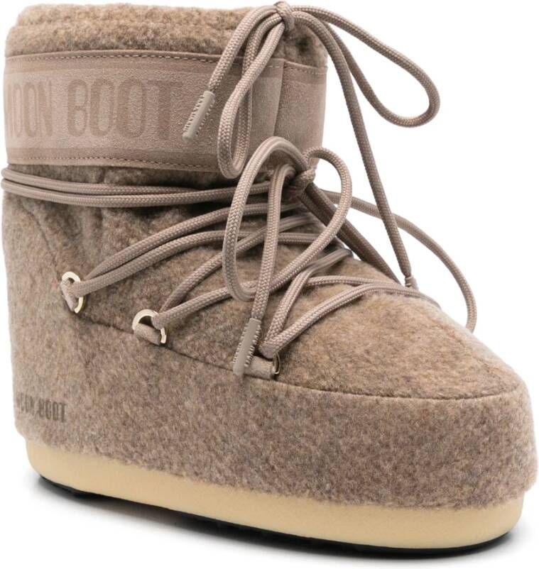 moon boot Beige Laarzen met Koord Beige Dames