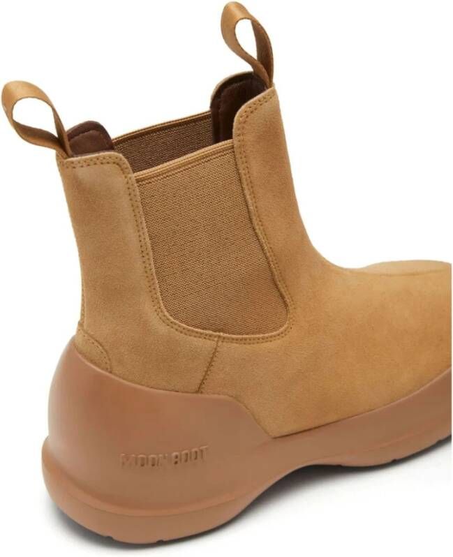 moon boot Beige Suede Chelsea Laarzen Beige Dames