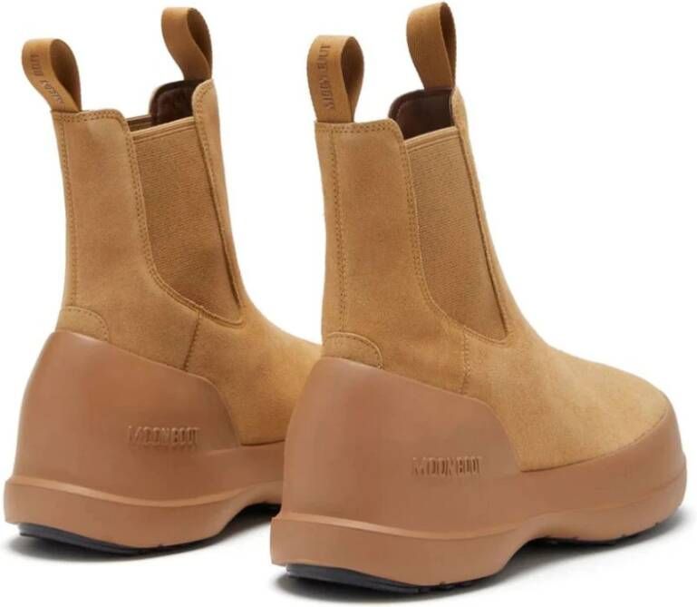 moon boot Beige Suede Chelsea Laarzen Beige Dames