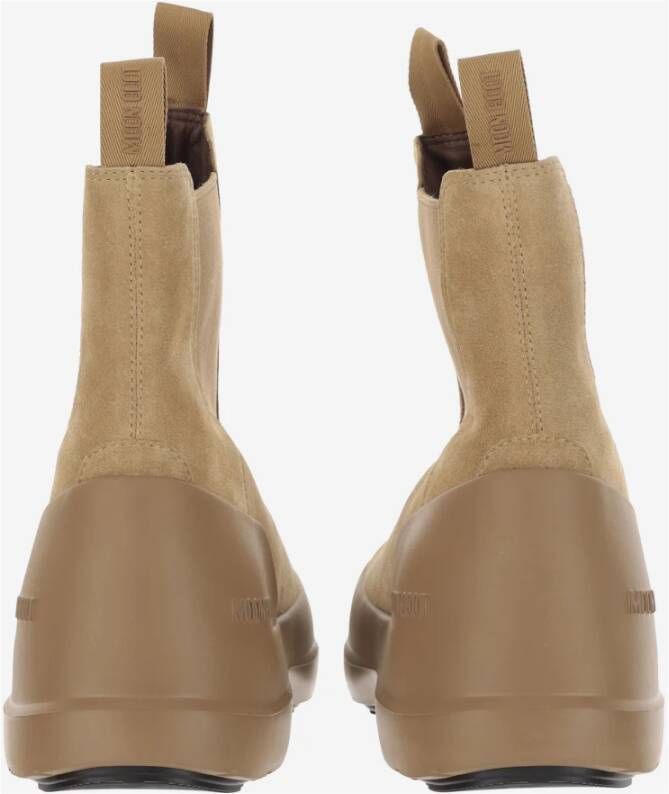 moon boot Beige Suède Chelsea Laarzen voor Vrouwen Beige Dames