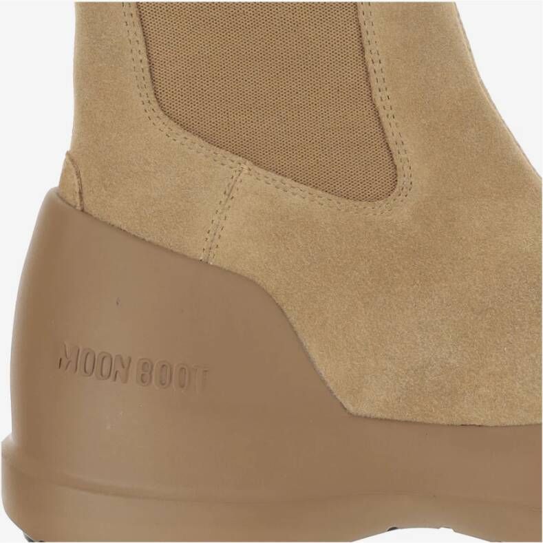 moon boot Beige Suède Chelsea Laarzen voor Vrouwen Beige Dames