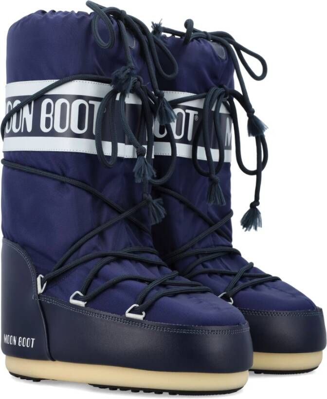 moon boot Blauwe Gesloten Icon High Nylonlaarzen Blue Dames