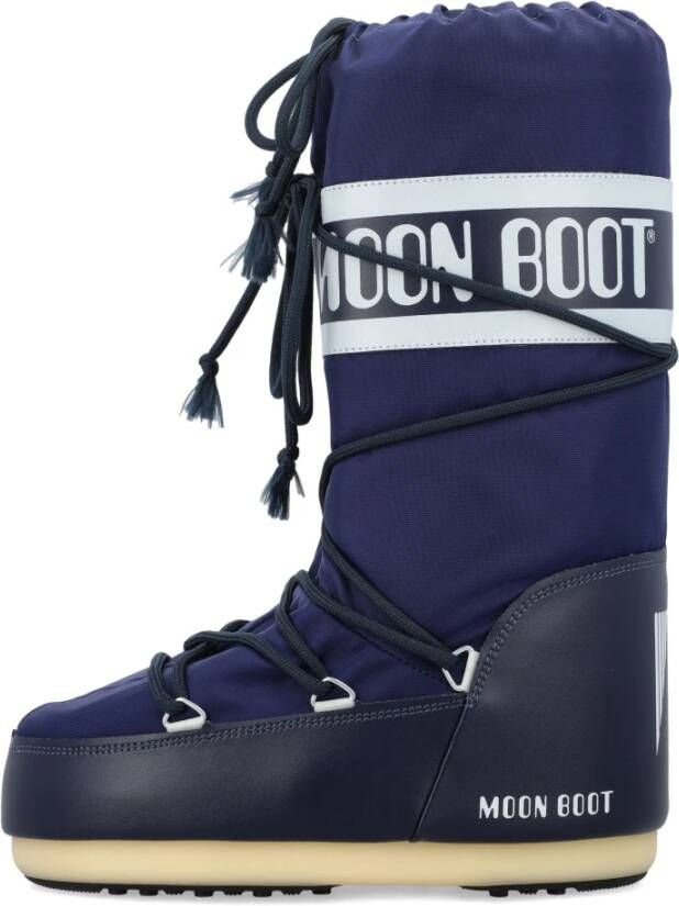 moon boot Blauwe Gesloten Icon High Nylonlaarzen Blue Dames