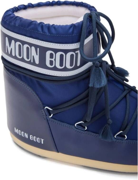 moon boot Donkerblauwe Boots met Logoprint Blue Dames