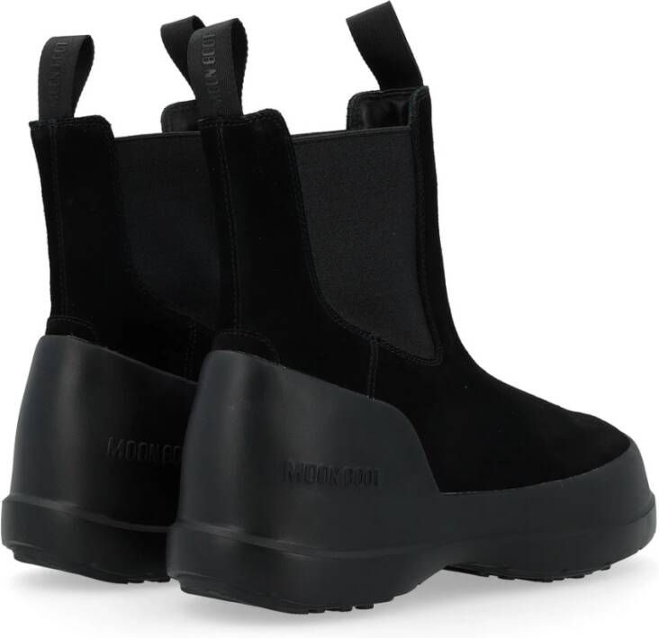 moon boot Chelsea Suede Zwarte Laarzen Black Dames