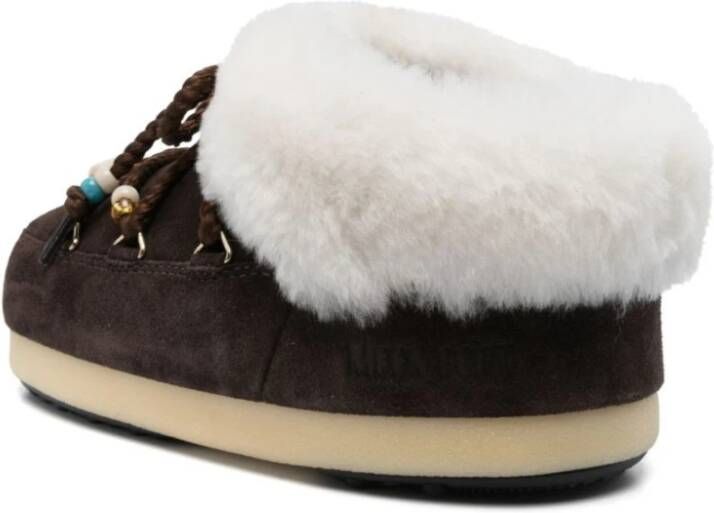 moon boot Chunky Winter Sjaals met Voor Sluiting Brown Dames