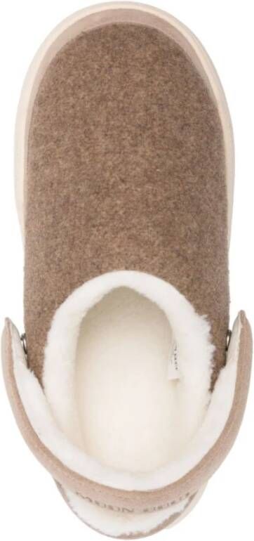 moon boot Clogs met Kunstbont Achterband Beige Dames