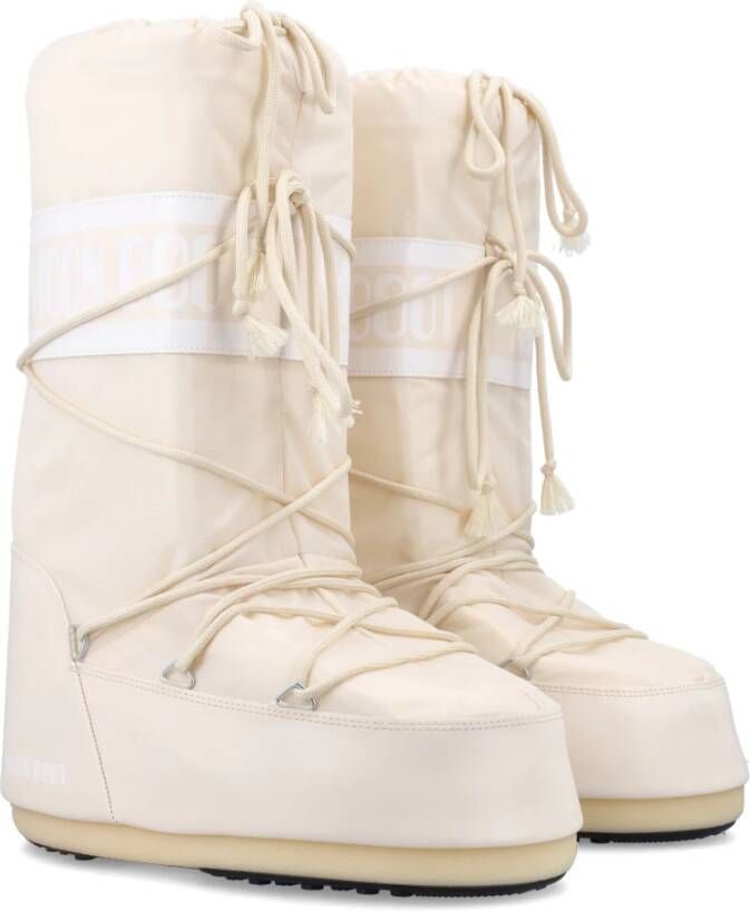 moon boot Crème Gesloten Icon High Nylon Laarzen Beige Dames