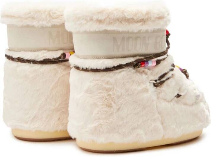 moon boot Faux Fur Beads Low Nylon Laarzen Beige Dames