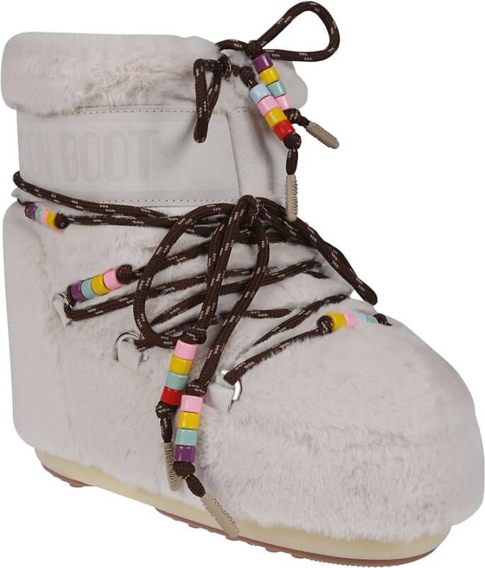 moon boot Faux Fur Beads Winterlaarzen Beige Dames