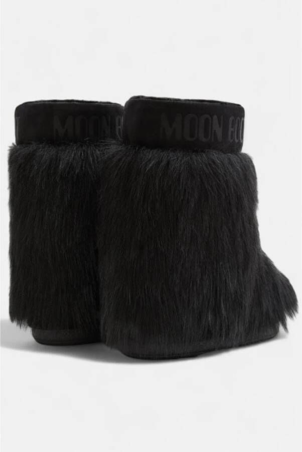 moon boot Faux Fur Yeti Mid Laarzen Black Dames