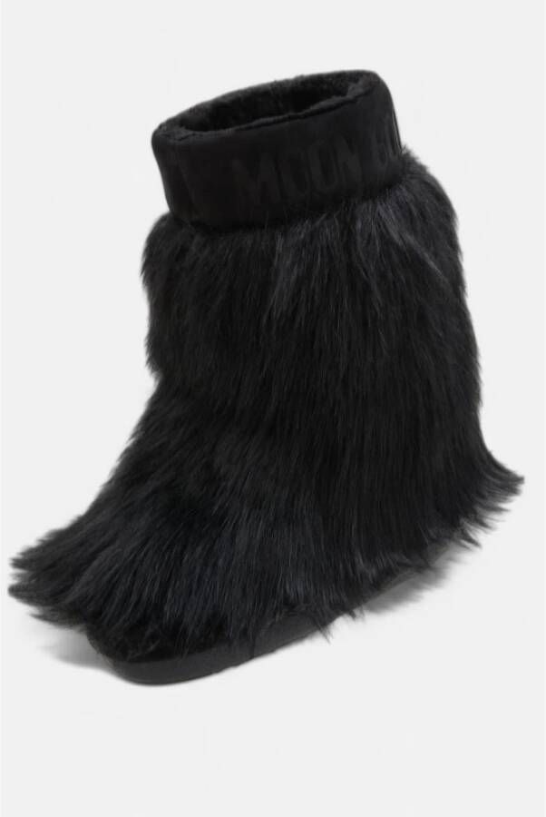 moon boot Faux Fur Yeti Mid Laarzen Black Dames