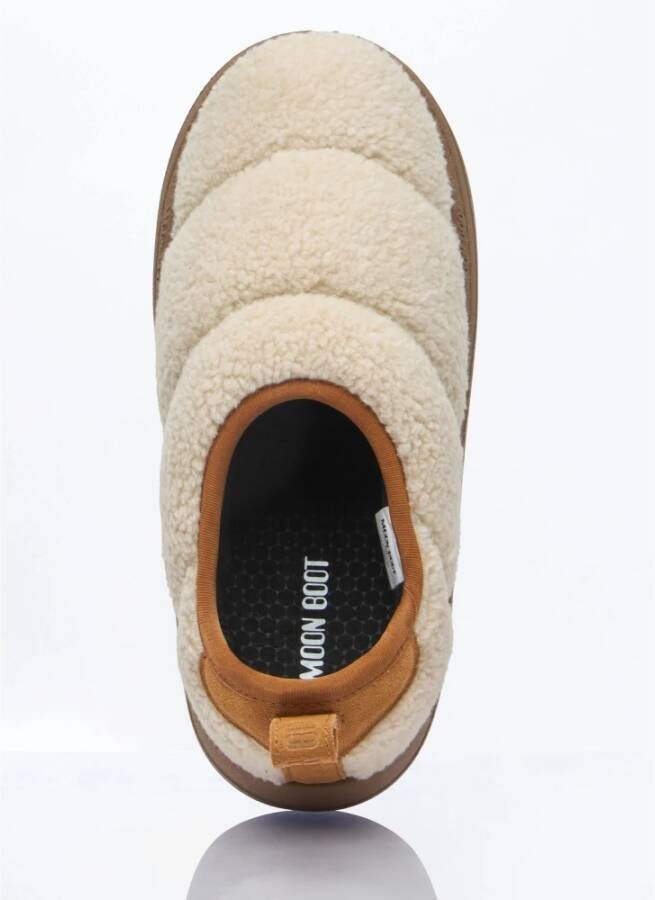 moon boot Fleece Slip-On Puffer Schoenen Beige Dames