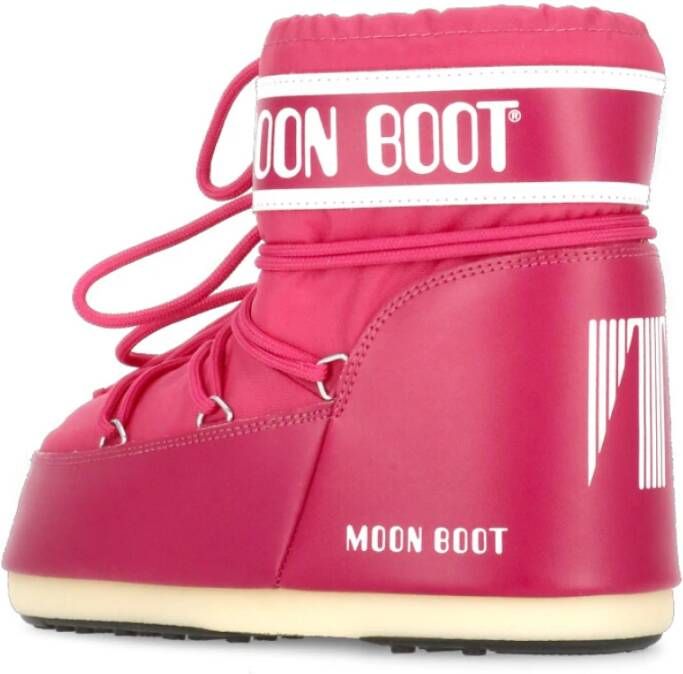 moon boot Fuchsia Waterdichte Enkellaarzen met Trekkoorden Pink Dames