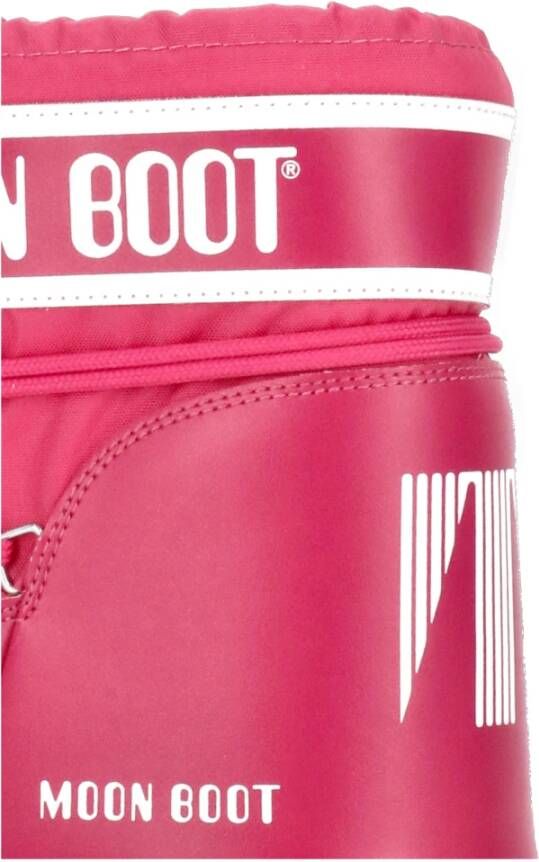 moon boot Fuchsia Waterdichte Enkellaarzen met Trekkoorden Pink Dames