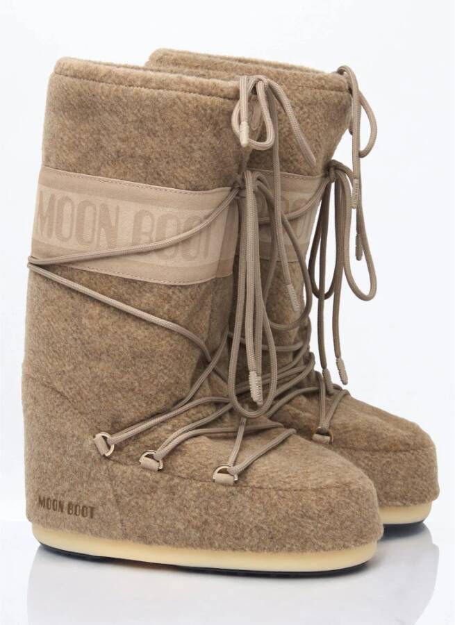 moon boot Gevochten Weefsel Icon Laarzen Beige Heren